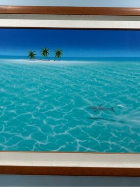 Tropical Seascape Wall Art with Dolphin”Solitaire”